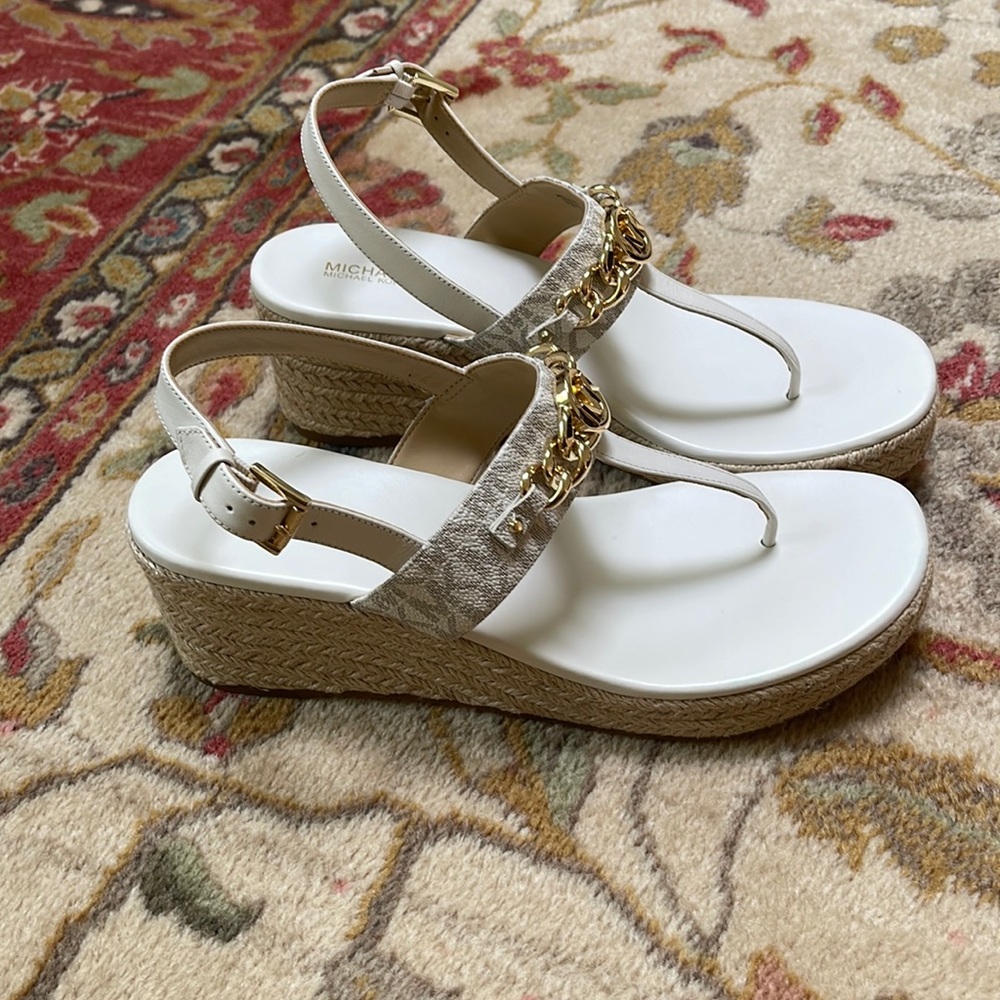 Michael Kors wedge sandals- new - worn only inside